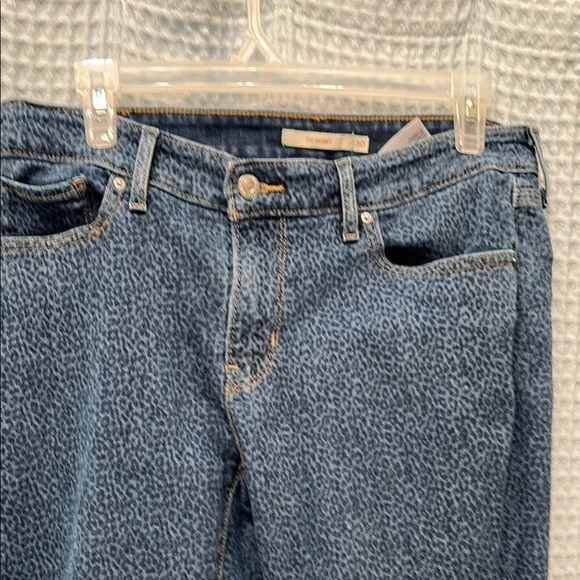 Levi's Blue leopard black Straight Jeans Classic Denim 711 strait style 30 size - Picture 4 of 6